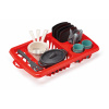Sušička riadu s obedovou súpravou Draining Board 100% Chef Écoiffier 34 cm s taniermi pohármi a príbormi 21 dielov od 18 mes
