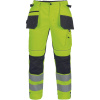CERVA MAX VIVO HV FP / Pánske pracovné HI-VIS nohavice s tlačenými reflexnými pruhmi - HV žltá/čierna 66