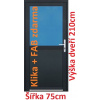 Soft Vchodové plastové dvere 1/2 sklo 75x210 cm - Akce!