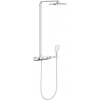 Grohe RAINSHOWER SYSTEM SMARTCONTROL MONO 360 sprchový set s termostatickou baterií, horní sprcha, ruční sprcha se 4 proudy, tyč, hadice, měsíční bílá/chrom