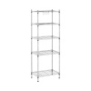 Royal Catering Kovový regál - 35 x 55 x 150 cm - 150 kg - šedý RCMR-1500P19