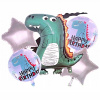 Sada narodeninových balónov Dinosaurus na narodeninovú oslavu, párty 5 ks