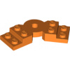 79846 Orange Plate, Modified 2 x 6 x 2/3 Bent (Oranžová deska, modifikovaná 2 x 6 x 2/3 ohnutá)