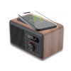 CARNEO W100 Rádio DAB+, FM, BT, Wireless charging, wood 8588007861937