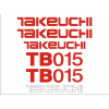 NÁLEPKY - TAKEUCHI TB015 + piktogramy