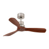 FARO BARCELONA Stropný ventilátor Mini Lantau s orechovým drevom - 33508