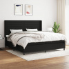 vidaXL Boxspring posteľ s matracom čierna 200x200 cm látka - Čierna - 167554-101892