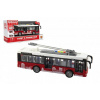 Teddies Autobus / trolejbus plast 28cm na zotrvačník na bat. so svetlom so zvukom v krabici 32x17x11cm