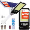 Pouličné svietidlo VÖGLER 2200 W 286000 lm na solárne napájanie (VÝKONNÁ VEĽKÁ SOLARNÁ ULIČNÁ ZÁHRADNÁ LAMPA NA DIAĽKOVÉ OVLÁDANIE SUPER PRÉMIOVÁ BATÉRIA LG)