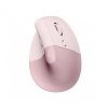 LOGITECH Lift Vertical ergonomická myš ružová (910-006478) WiFi (USB prijímač) / Bluetooth / Optická (4000 dpi) / Skrolovacie koliesko / Ružová / / 1x AA