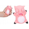 Mačkacia hračka prasiatko - zábavná gumová hračka 8 cm pre deti 3+, bez potre
