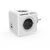 PowerCube Rozbočovacia zásuvka s USB, 4× zásuvka + 1× USB-A, 1× USB-C, sivá, PWC-ZUSB-PD20-GY