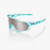 Okuliare 100% Speedtrap Polished Translucent Mint Hiper Silver Mirror