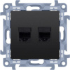 Kontakt-Simon Počítačová zásuvka Kontakt-Simon Simon 10 C5T.01/49 RJ45 kategorie 5e + telefonní RJ11 modul matně černá