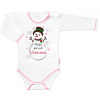 Baby Nellys Body dlhý rukáv Moje prvé Vianoce Snehuliak biele