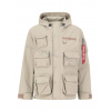 Alpha Industries prechodná bunda HOODED CARGO JACKET vintage sand Farba: béžová, Veľkosť: L