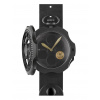 Čierne pánske hodinky Mondia s koženým opaskom One Shot Dirty Black ZIRCONIA 48MM