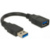 USB predlžovací kábel Delock 82776 čierny 0,15 m