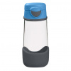b.box Fľaša Sport na pitie 450 ml - modrá/sivá