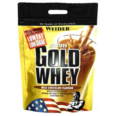 Weider Gold Whey 2000 g Proteínová výživa mliečna čokoláda prášok potravina na osobitné výživové účely