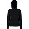 F.O.L. | Classic Lady-Fit Hooded Sweat, Dámska mikina s kapucňou, čierna, XL