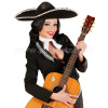 Klobúk - SOMBRERO MARIACHI - čierny, priemer 52 cm, klobúková plsť