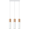 Sollux Lighting Pablo závesné svietidlo 3x40 W biela-drevená SL.0630