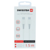 Swissten DATOVÝ KABEL TPE USB-C/USB-C POWER DELIVERY 5A (100W) 1,5 M BÍLÝ