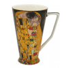 HOME ELEMENTS Porcelánový hrnček 500 ml, Klimt, Bozk čierny