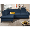 Rohová sedací souprava Geneva, oceánská modrá látka, ľavý roh