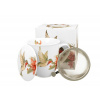 Porcelánový hrnček so sitkom a krytom Kolibrík 400 ml