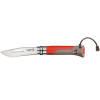 Opinel Outdoor N°08 Skladací nôž 8,5 cm, červený, 001714