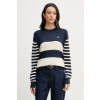 Tommy Hilfiger sveter dámsky s prímesou hodvábu WW0WW48501 tmavomodrá S