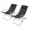 Záhradné lehátko - Vidaxl Fold -out Terrace Sun Lebss, 2 ks, oceľ, c (Vidaxl Fold -out Terrace Sun Lebss, 2 ks, oceľ, c)