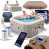 Nafukovací štvorcový bazén SPA s hydromasážou pre 4 osoby 175x71 cm Premium Príslušenstvo INTEX 28446