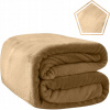 Prikrývka na posteľ - Koc Rossetti Polyester 200 x 160 cm odtiene hnedej (Prikrývka kockovaná 160x200 hrubá teplá jemná pohodlná)