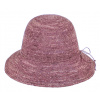 Fiebig - Headwear since 1903 Dámsky letný nekrčivý slamený klobúk Cloche - Crochet Cloche Mauve Veľkosť: Unisize (S-XL)