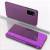 Knižkové puzdro Electroplating Mirror na Samsung Galaxy A41 - Fialový