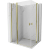 Mexen, Mexen Mist Duo výklopný sprchový kút 115 x 110 cm, transparentný, zlatý - 8A4-115-110-50-00