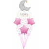 Balónová kytica k narodeniu Vítaj na svete dievčatko 7ks