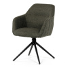 Autronic HC-536 GRN2 Stolička jedálenská a konferenčná, zelená látka, čierne kovové nohy, otočný mechanizmus