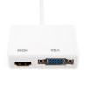 AppleMix Adaptér 2v1 Mini DisplayPort (Thunderbolt) na HDMI a VGA - 20 cm - biely