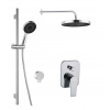 kielle Harmonia Sprchový set s batériou pod omietku, na 2 spotrebiče, s príslušenstvom a telesom, chróm 20623SP20