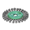 Lessmann 474811 | Rotačná kefa splietaná, jednoradová vysokopevný nerezový drôt hladký 0,50, priemer 150x14x22,2 mm