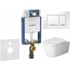 GEBERIT Kombifix súprava 5v1 - inštalačný modul, závesné WC s Rimless a Softclose WC sedadlo DURAVIT Me by Starck, tlačidlo Sigma20 Square, 115.883.KJ.1 (biela/lesklý chróm), 110.302.00.5 NM5