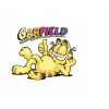 CUKROVÁ TLAČ jedlý obrázok na tortu Cukrová hmota GARFIELD Mačka + MENO TEXT