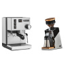 Rancilio Silvia BC + Eureka Mignon Single Dose PRO, Chrome & Oak