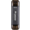 Transcend ESD310C 128GB, External SSD, USB 10Gbps Type C/A, 1050MB/R, 700MB/W, černý