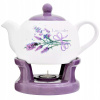 Džbán - Kanvica 1L Džbán s ohrievačom Čajová kanvica Lavender (Kanvica 1L Džbán s ohrievačom Čajová kanvica Lavender)