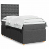 Box spring postel s matrací tmavě šedá 90x200 cm textil Šedá 3294254